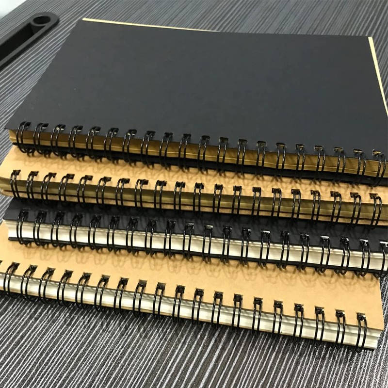ZAYOIZY Spiral Bound Sketch Book Kraft Paper Sketch Pad Unlined