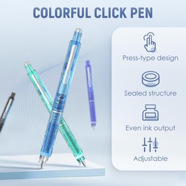 Fountain Pen Retractable, Pluma Estilográfica Retráctil Antifugas (4pcs) Punta 0.38mm, Cuerpo Transparente con Tinta Visible, Incluye 5 Cartuchos Recargables Estuche, Escritura Suave Oficina