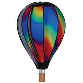 Hot Air Balloon Hanging Garden Spinner 22" - Vibrant Wavy Gradient Design, Weather-Resistant Outdoor Decor, Durable & Lightweight for Patios, Yards, and Gardens - Eye-Catching Wind Spinner