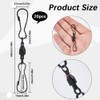 SOFPLATE 1 Box 20Pcs Dual Swivel Clip Wind Spinner Hooks