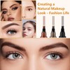 PIWOSGOL Waterproof Eyebrow Pencil with 4 Fork Tips, Microblading Sweat-Resistant