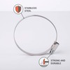 (Pack of 4) Stainless Steel Hose Clamps, Adjustable Clamps, Worm