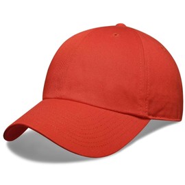 [GADIEMKENSD] Plain Baseball Cap, 100% Premium Washed Cotton, Unstructured Unisex, spicy orange