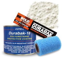 Durabak-18 Textured Truck Bed Liner Quart KIT - Roll On Coating | DIY Custom Coat for Bedliner and Undercoating, Auto Body, Automotive Rust Proofing, Boat Repair (Quart, White)