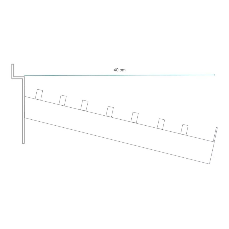 Exhivit Cascada Perno Cromo Para Panel Ranurado (paq. Con 13