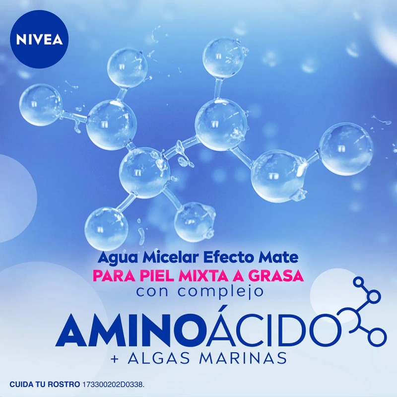 Agua Micelar Nivea Efecto Mate Complejo Aminoácido 400 Ml