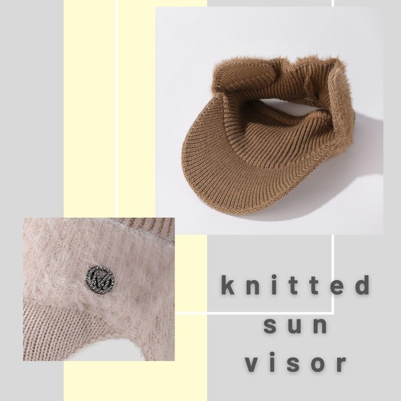 ALVEIN Women's Knit Hat, Sun Visor, Knit Cap, Earmuffs, Cold