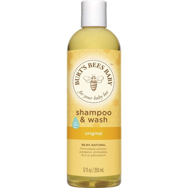 Burt's Bees Baby Shampoo & Wash, Original Tear Free Baby Soap - 12 Ounce Bottle