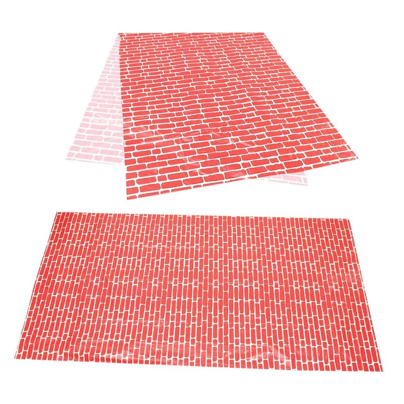WOONEKY Brick Wall Christmas Tablecloth Set Picnic Table Cover Pe