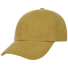 Lipodo Plain Summer Cap – Plain Cap – Unisex Baseball Cap – With Stretch Lining Band – Cotton Linen Mix – For Spring / Summer, mustard