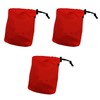 Cehoo Red Small Waterproof Drawstring Storage Bag 3Pcs Portable Nylon