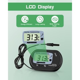 Zacro Pack of 2 LCD Digital Aquarium Thermometer Fish Tank Water Terrarium Temperature