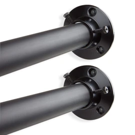RUDI 1" Adjustable 48-84 inch Room Divider Rod with Socket Set, Black
