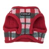 Puppia Festive Vest Dog Harness Step-in Warm Winter Checkered Pattern