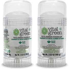 Desodorante Piedra Natural Aloe Vera 100g Sin Color 2 u/pqt
