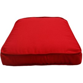 Funda de cojín Vanteriam para silla de patio resistente al agua con ribetes, tamaño grande de 19 pulgadas x 20 pulgadas x 3 pulgadas, lavables solo fundas de repuesto, paquete de 2