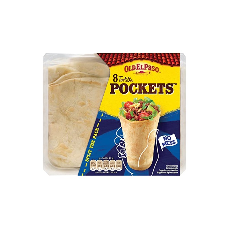 Old El Paso Wheat Tortilla Pockets - Mexican Wraps with