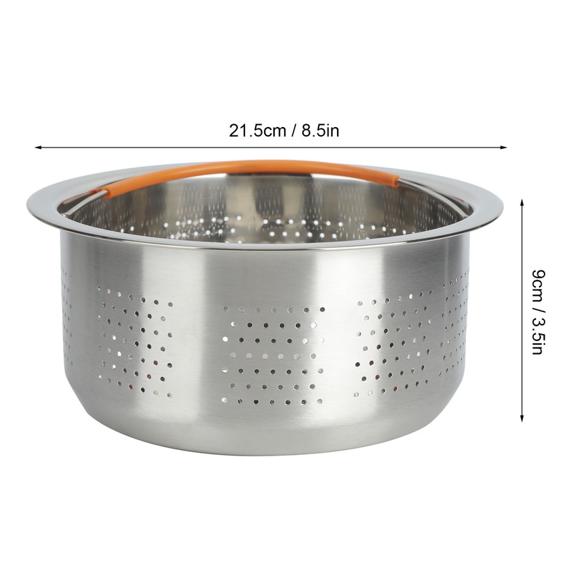 MultiFunctional Stainless Steel Rice Steaming Basket Vegetable Cleaning Fruit Basket