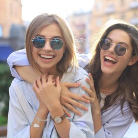 TONY & SANDY Charm Bracelets for Women Trendy Stuff Jewelry Birthday Christmas Stocking Stuffers Adults White Elephant Silver Stainless Steel Initial Bracelet Small Gifts for Women Female U