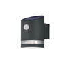 Set of 2 Solar Outdoor Wall Lights Anthracite with Motion
