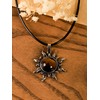 Sacina Gothic Sun Necklace, Crystal Necklace, Gothic Necklace, Boho Necklace