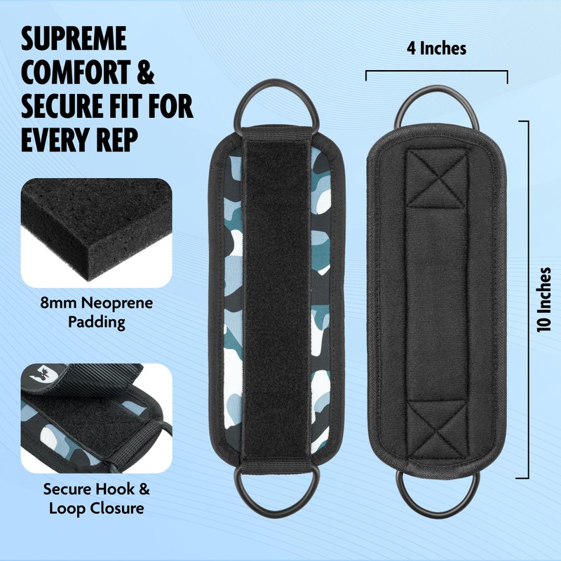 DMoose Fitness Ankle Straps for Cable Machines - One Size