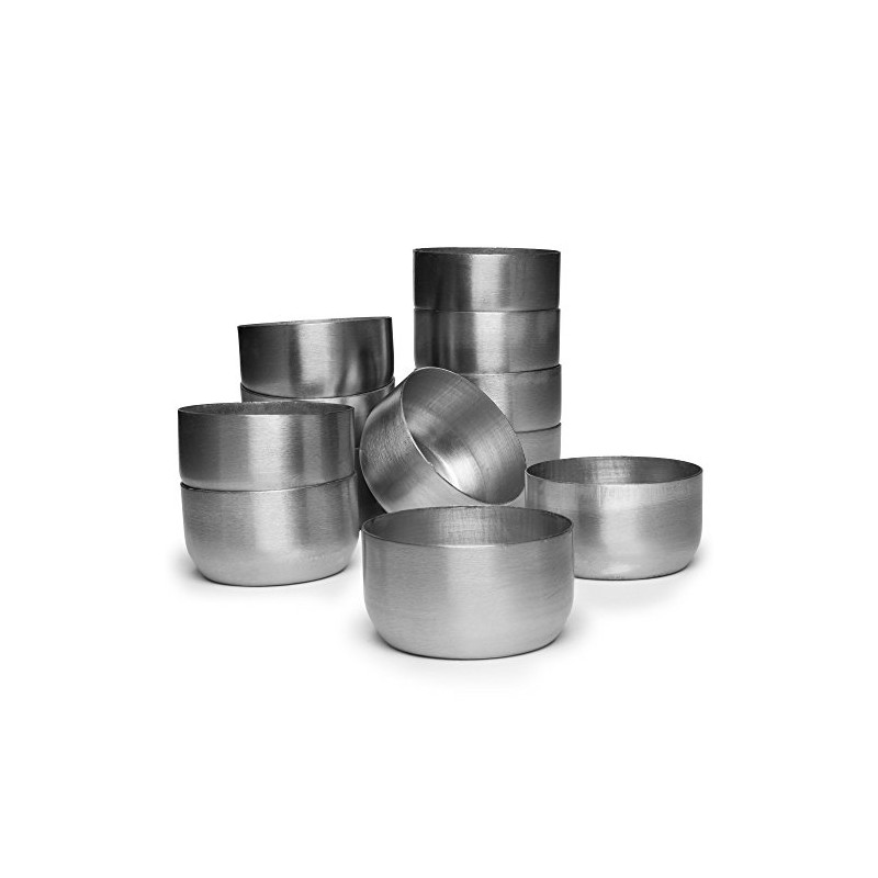 Serenibee Candle Reusable Steel Tea Light Cups (12)