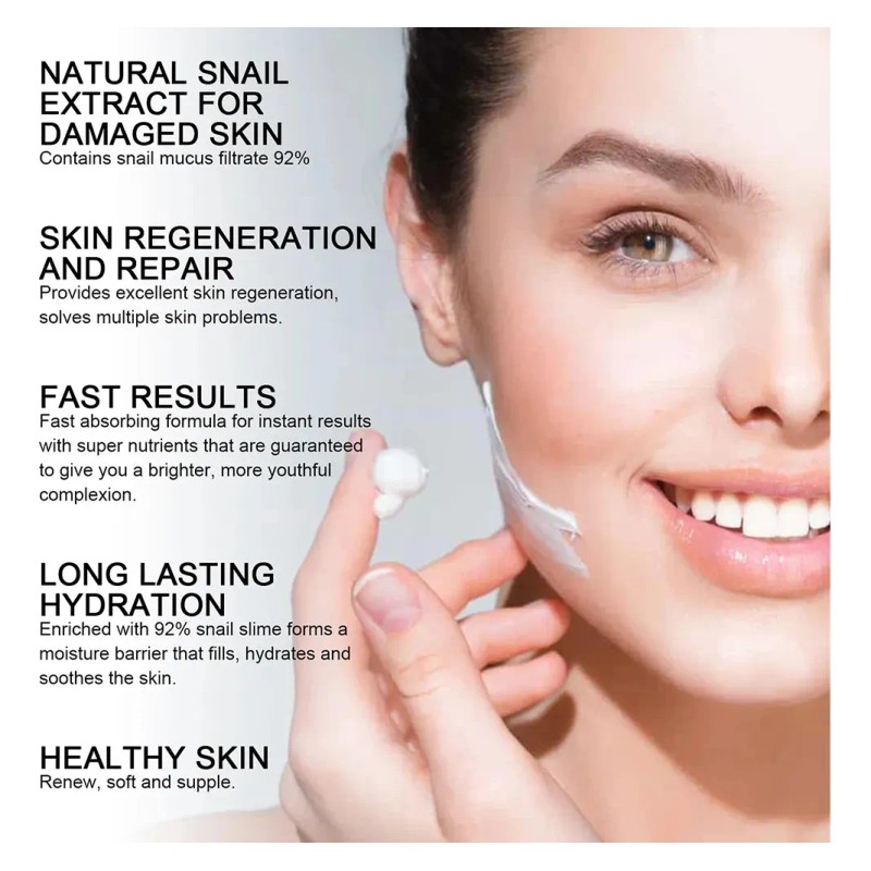 Crema Hialurónica Hialurónica Hidratante Caracol Facial