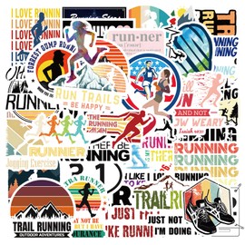 Running Sticker 105pcs, Vinyl Waterproof Runners Decals for Journaling, Water BottleLaptop and Scrapbooking, Sports Stickers for Teens and Adults