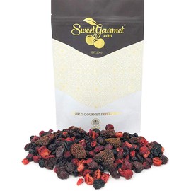 SweetGourmet Premium Dried Mixed Berries | Cherries, Cranberries, Blueberries, Strawberries | NON GMO | No Sulfur Dioxide | Preservative Free | 1 Pound