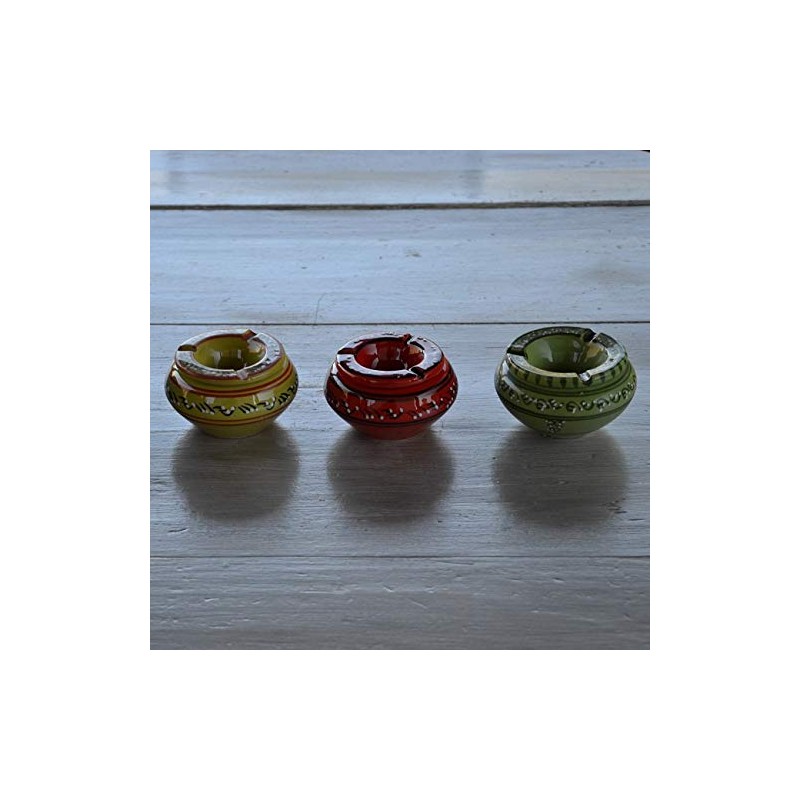 yodeco Tunisian Tattoo Red Ashtray - Medium Model