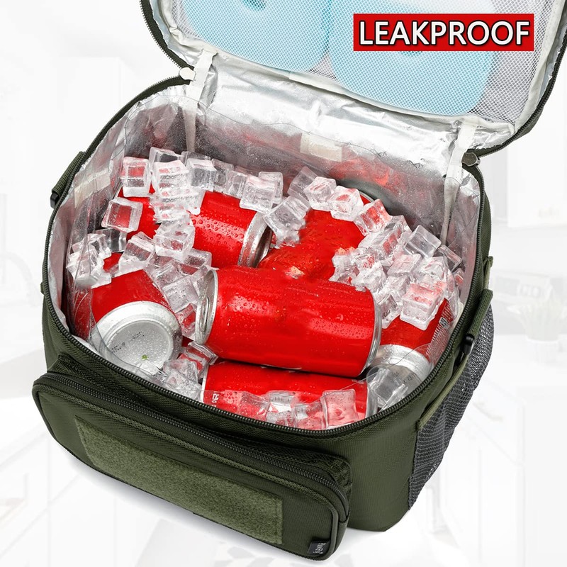 FlowFly Tactical Lunch Bag Large Insulated Lunch Box Cooler Tote