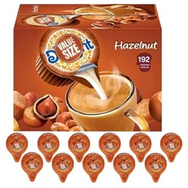 Hazelnut Coffee Creamer Singles, 192 Creamer Singles Included Great for Offices, Restaurants, Coffee, Bar, Gift and Homes