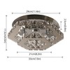 CXGLEAMING Modern Chandelier Crystal Flush Mount Ceiling Light LED Pendant