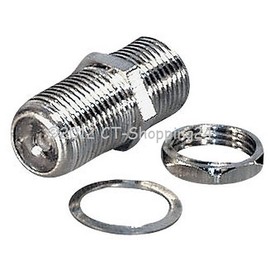 Satellite Connector F Female to F Socket Including Nuts and Washers (Pack of 10)