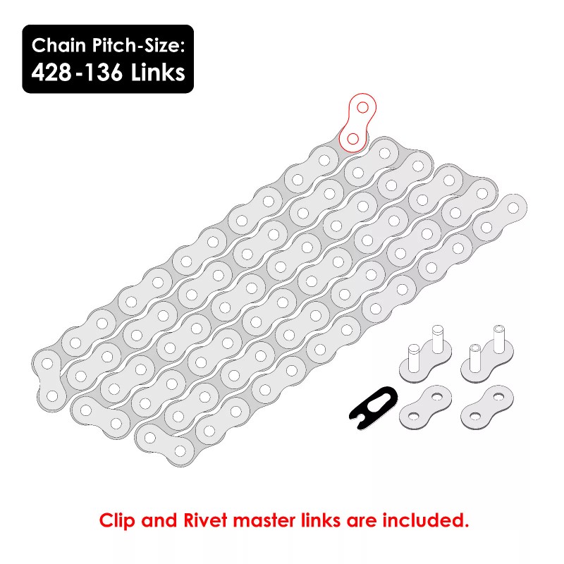 Suzuki Drive Chain & Sprockets Kit for Suzuki DR-Z125 DRZ125