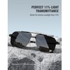 LUENX Polarised Sunglasses Mens Womens UV400-Protection Square Polygon Sunglasses Retro