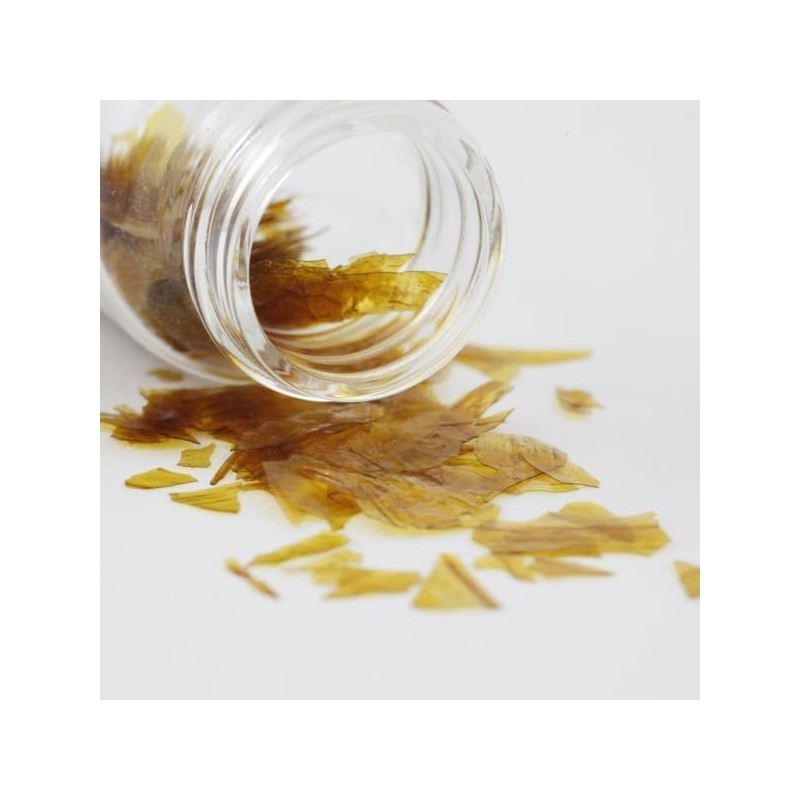 Transparent Dewaxed Super Blonde Shellac Flakes 4 Ounces