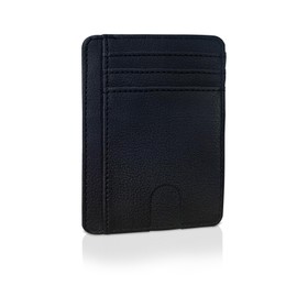 AfitLulu RFID Blocking Card Holder Wallet, Slim Minimal Credit Card Holder for Women Men, 8 Slots & 1 ID Window (Purple)