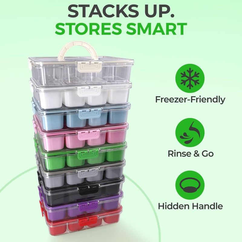 KEYVOZ Snackle Box Container with Lid- Travel Charcuterie Box with