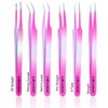 Alluring Ombre Bright Pink & Light Blue Tweezers