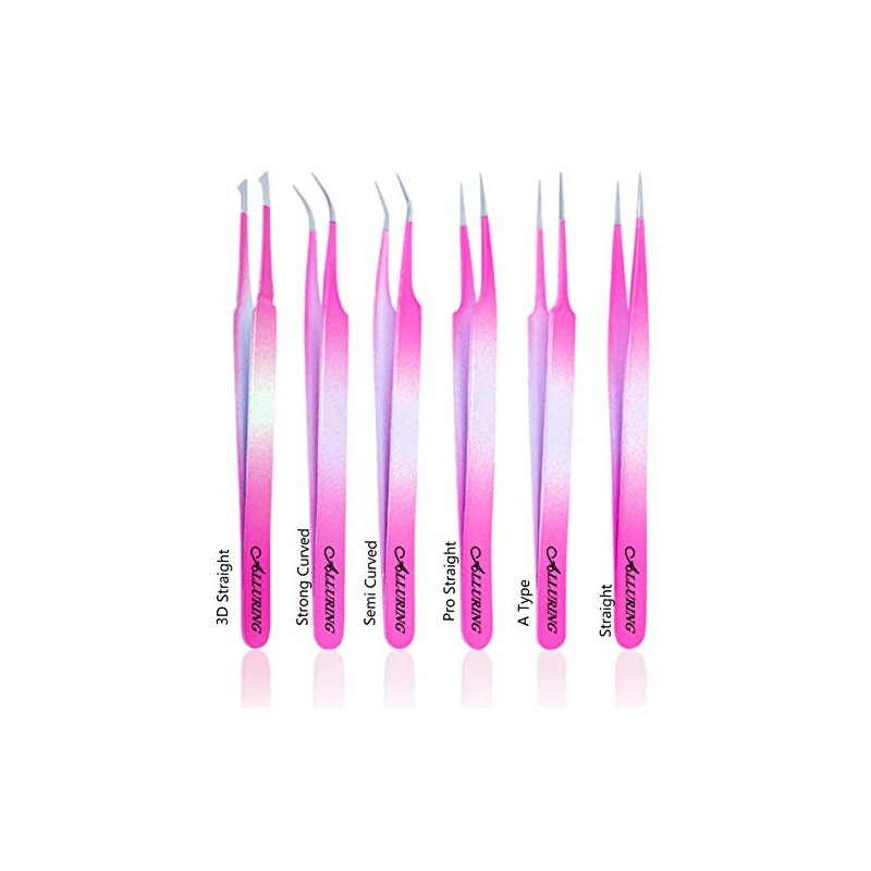 Alluring Ombre Bright Pink & Light Blue Tweezers