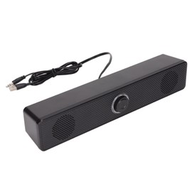 Annadue 3.5 mm Wired External Laptop Speakers Computer Speaker USB Powered Soundbar Volume Control for Desktop PC Laptop Tablet