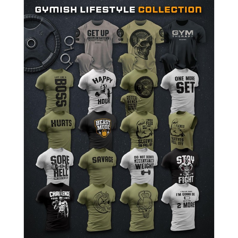 Hustle to Gain More Muscle Workout Tees Men, Gym Lifting