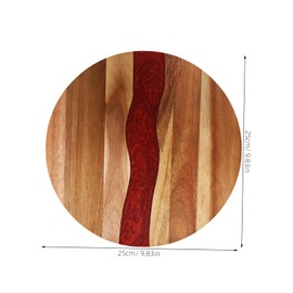 STOBAZA Wooden Round Cutting Board Small Chopping Board Round Cutting Boards for Kitchen Butchers Block Cutting Board Chopping Board Wood Wooden Chopping Board Small Cutting Board Resin