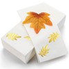 Janlaugh 100 Pcs Fall Linen Guest Napkins Autumn Pumpkin Maple