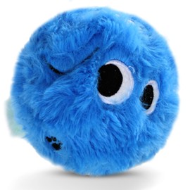 CJZJPV Squeaky Plush Ball Dog Toy, Chew Guard, Training and Companionship, Cute Puppy Ball Toys for Small Medium Dogs, Skin-Friendly, Soft and Durable - Blue Berry, 3.1 inch