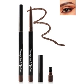 Brown Eye Liner Pencils for Older Women,Long Lasting Waterproof Smudge-Proof Gel Eyeliner Pencil,Matte Cream Retractable Smooth Eyeliner Waterline,Built in Sharpener,Eye Liner Makeup Stick for Women