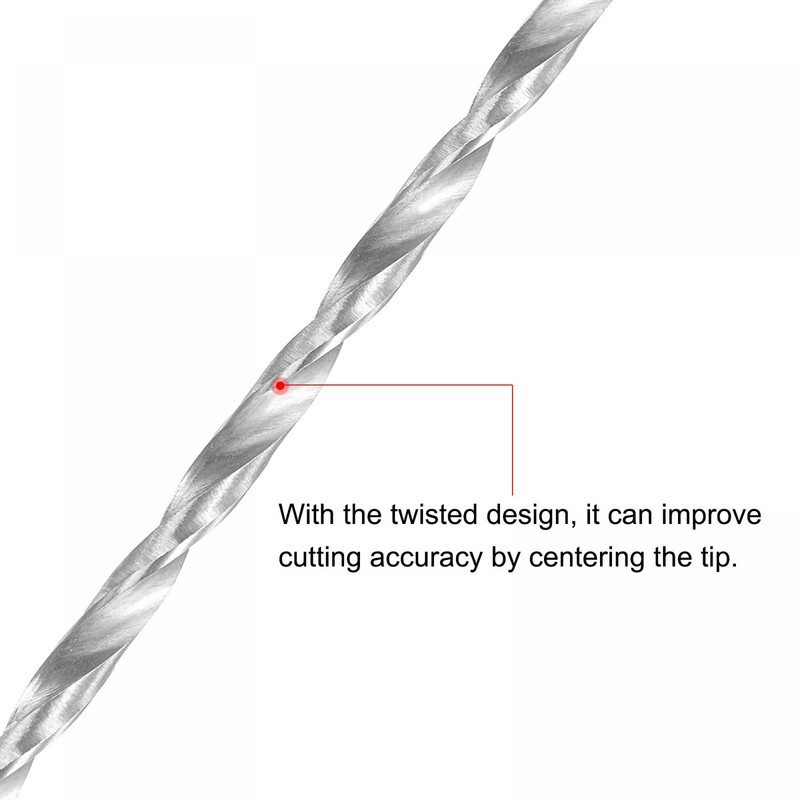 sourcing map HSS(High Speed Steel) Extra Long Twist Drill Bits,