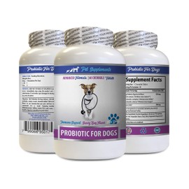 PET SUPPLEMENTS Dog Digestive enzymes - PROBIOTICS for Dogs - Healthy Gut - Stop Gas Diarrhea and Bad Breath - Digestive Boost - Dog probiotics and Digestive enzymes Powder - 1 Bottle (60 Treats)